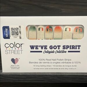 Color Street Collegiate Collection Nail Strips - Green, Orange, and White
